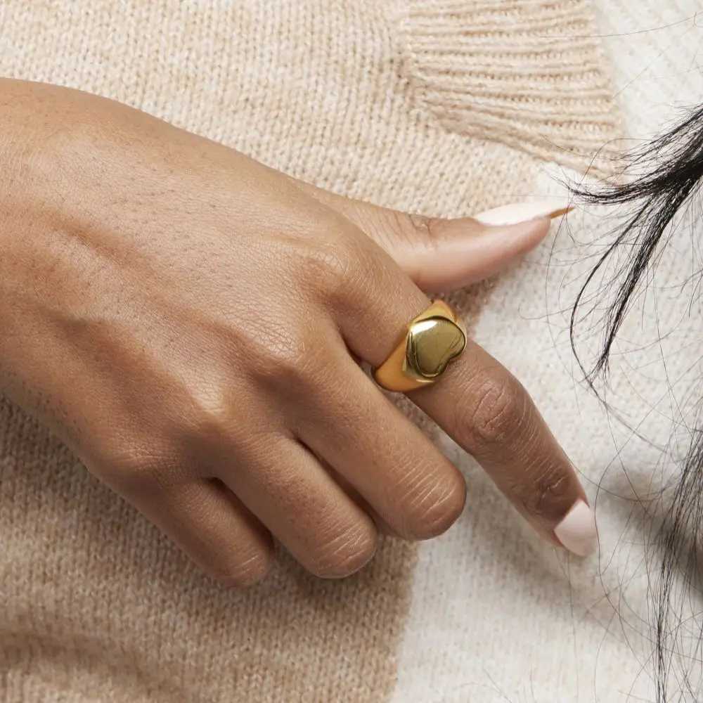 Rantic Stainless Steel Ring for Wan Shaped Birthday Gift Wedding Rings Luxury Quality Jewelry s Dropsing X250220