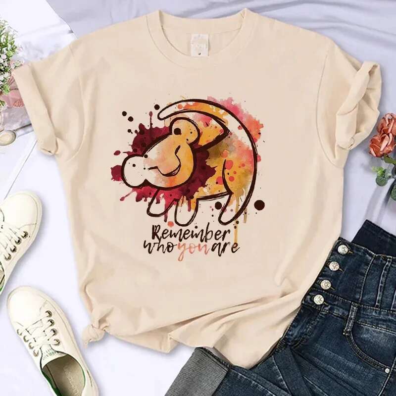 90s Kawaii funny T-shirt, King Chat funny T-shirt Harajuku Hakuna Matmitshirt women's top women's clothing