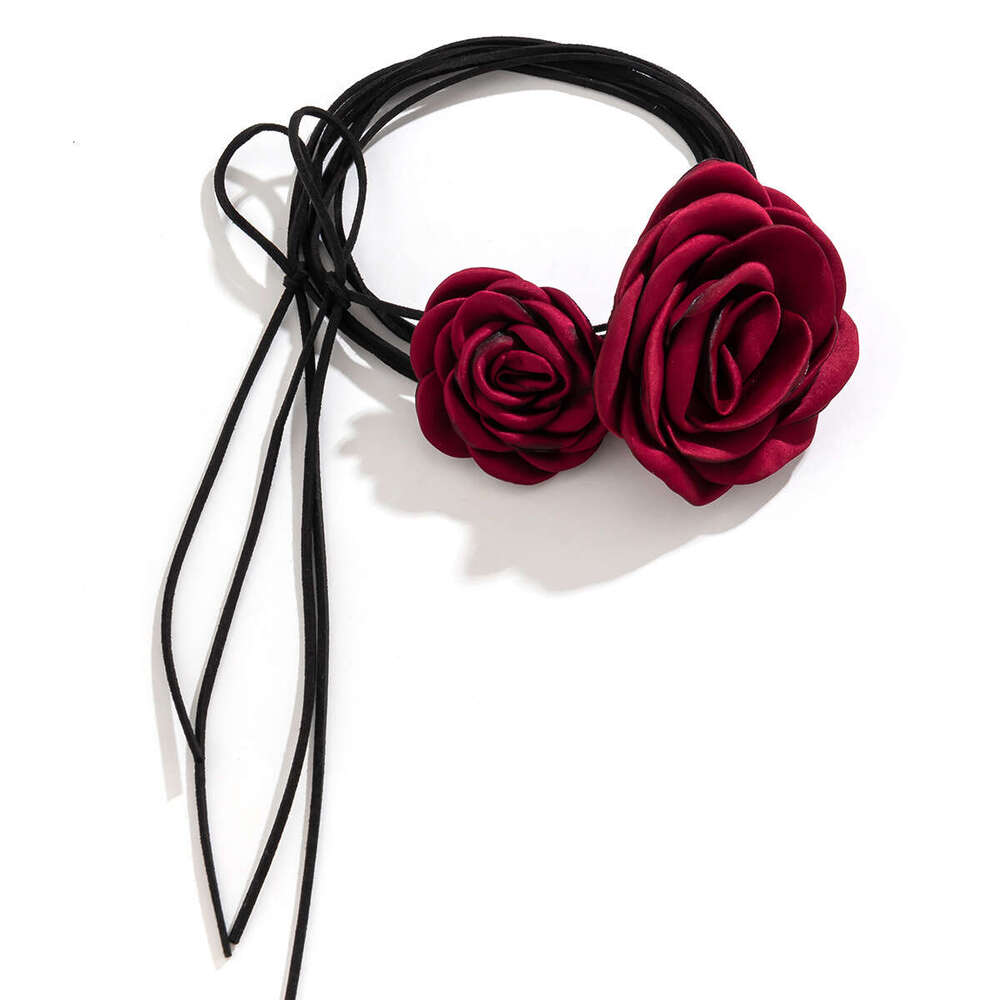 Choker Neckchain with wer Strap Rose Dinner Collar Accessories Necklace for Women