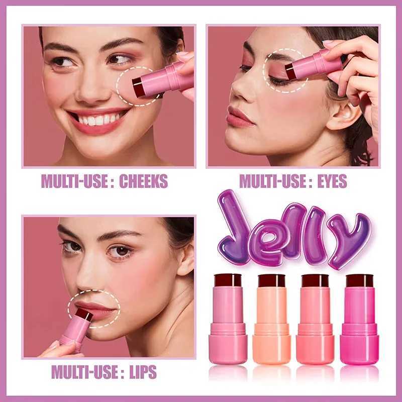 Multi-Use Crystal Jelly B Stick Moisturizing Lip Cheek Tinted Balm Lasting Matte Natural Rouge Rubber Brighten Contour MakeupW250220