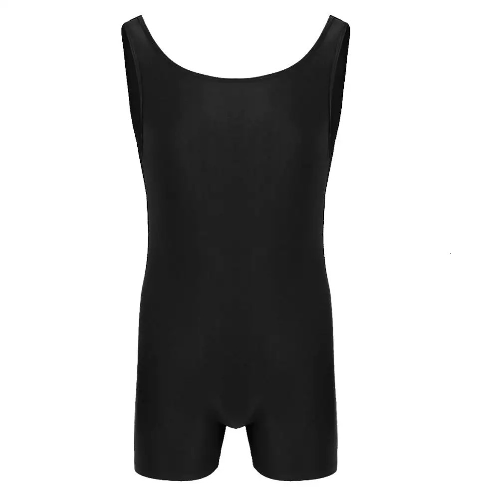 Mens Gymnastics Leotard Swimsuit Sports Body Swim Bodysuit Bodystocking Swimwear Swimming Bathing Suit Unitard Under Clothes 250220