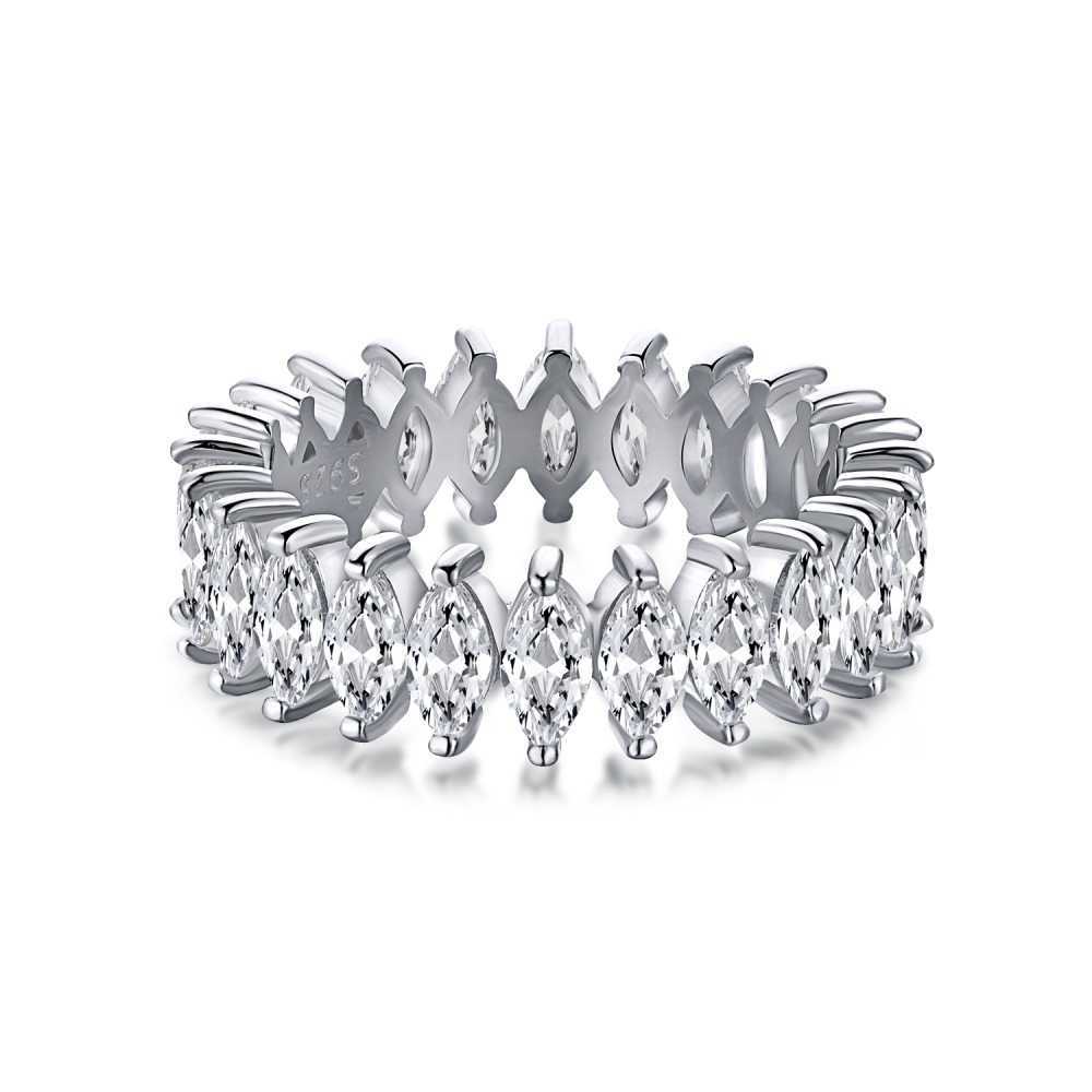 Eternity Band Emerald Marquise Heart Moissanite Diamond Custom Size 5 Ring Eternity Ring Gold 18K