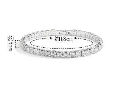 Solid 18K 14K Gold Moissanite Tennis Bracelet for Women D VVS1 Round 925 Sterling Silver Luxury Bracelet for EngagementXJ250219