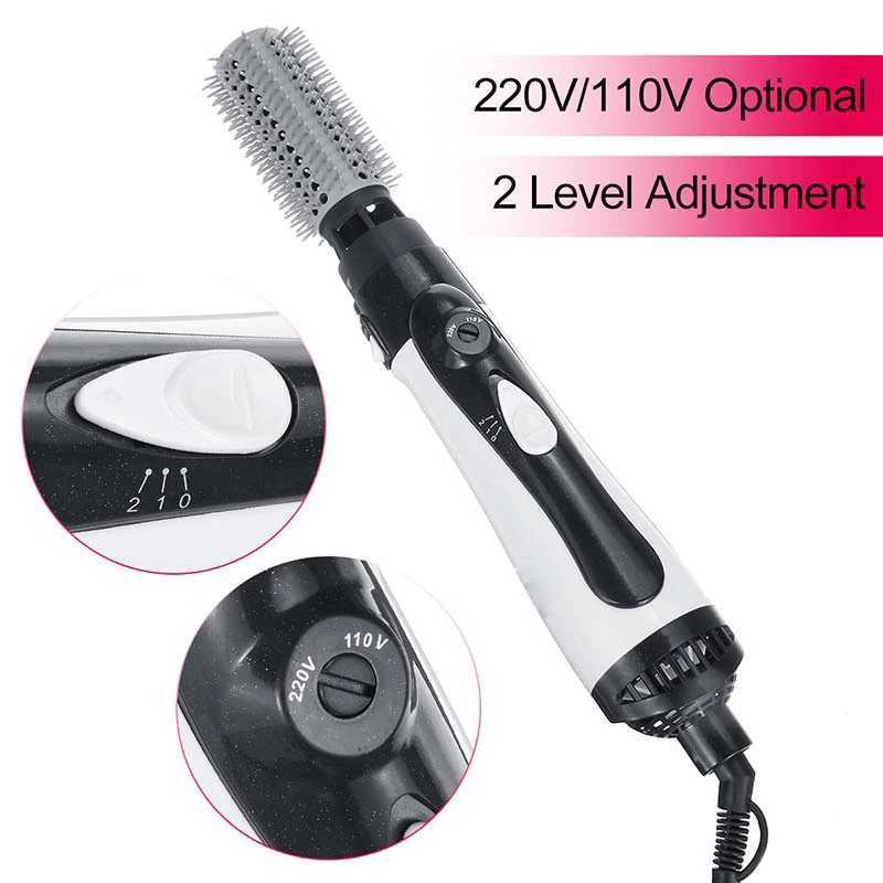 Hair dryer and hot air brush professional anionic ceramic container lightweight one-step hair blowing and styling tool W250220
