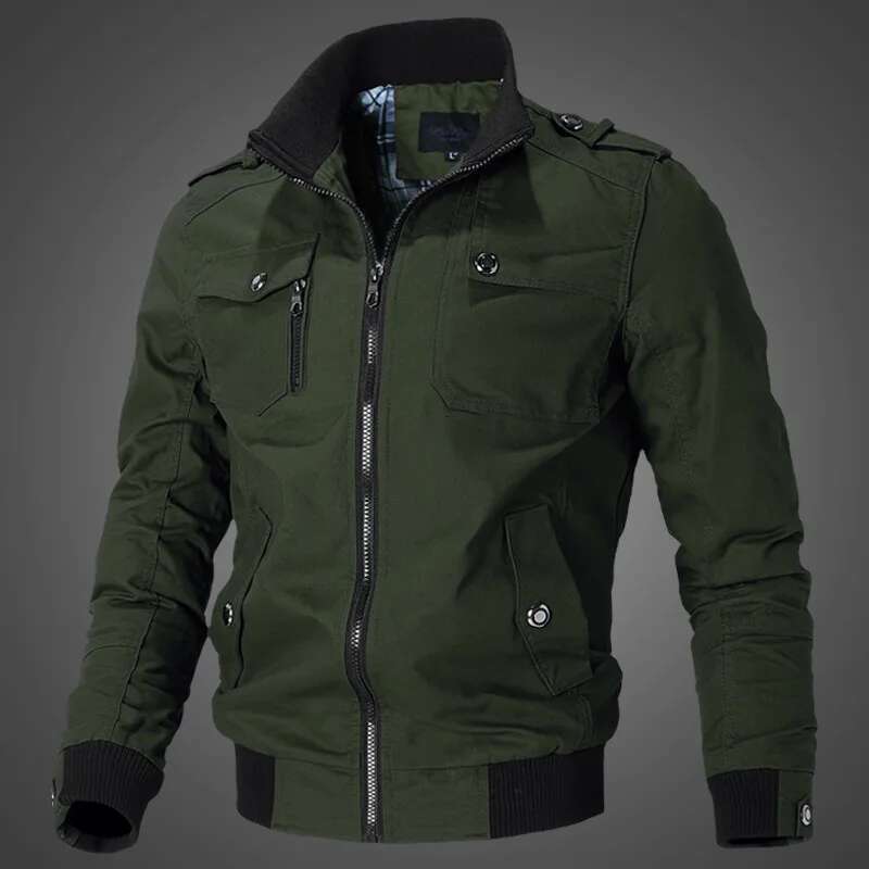 Men's ultra-thin military pilot jacket, casual windproof jacket, fashionable jacket, spring, autumn, new, warm, 2025