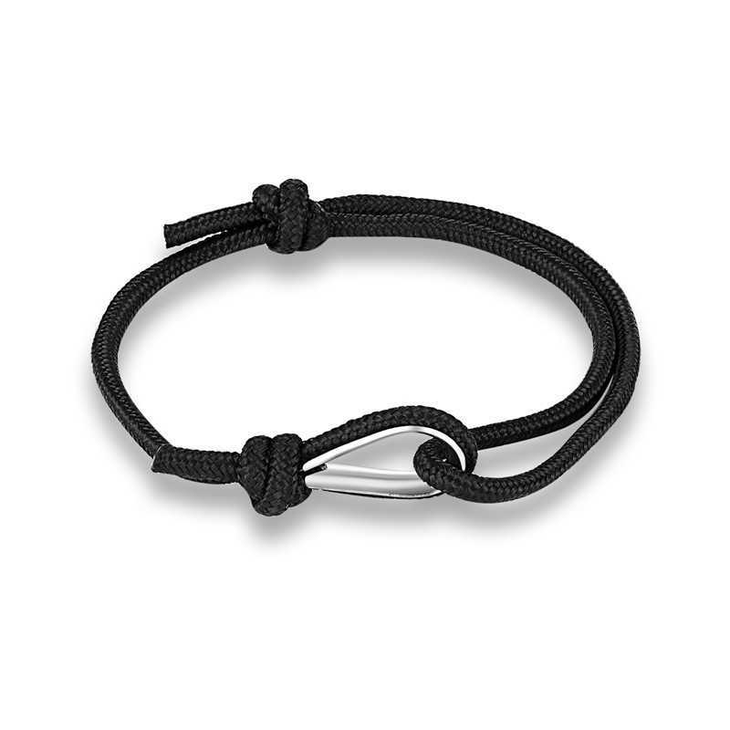 Charm Bracelets Fashion Maritime Navy Style Jewelry Ship Anchor Fish Hook Mens and Womens Universal Weaving Bracelet Ship Anchor Bracelet H25220