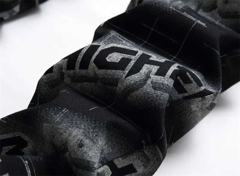 Korean Fashion Printed Slim Jeans Luxury Design Classic Mens Skinny Jeans Men Casual and Trendy Black Boyfriend Denim Pants X250220