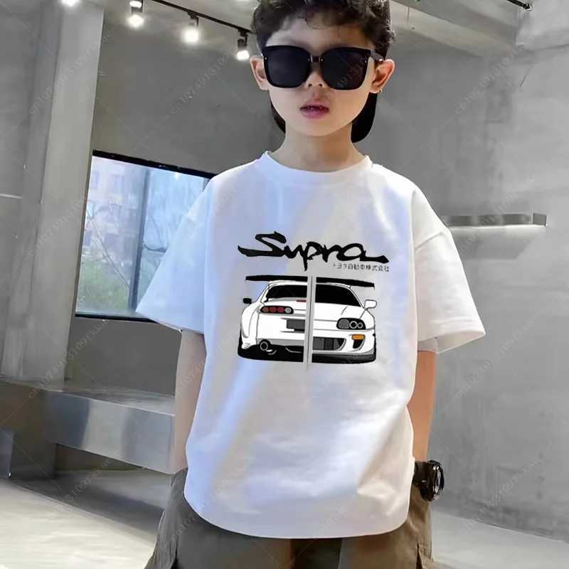 T-shirts Initial D T-Shirts Drift Japanese Anime AE86 Tshirt Print Girls Clothes O-neck Boys GraphicTee-shirt for Kids 100% Cotton Tops H250220