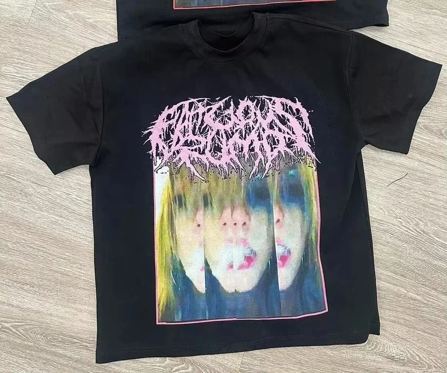 Harajuku Retro Drolandmiller Face Print Goth Style Graphic T Shirts Men Women Tshirt Streetwear Y2k Tops Mens Clothing 250214