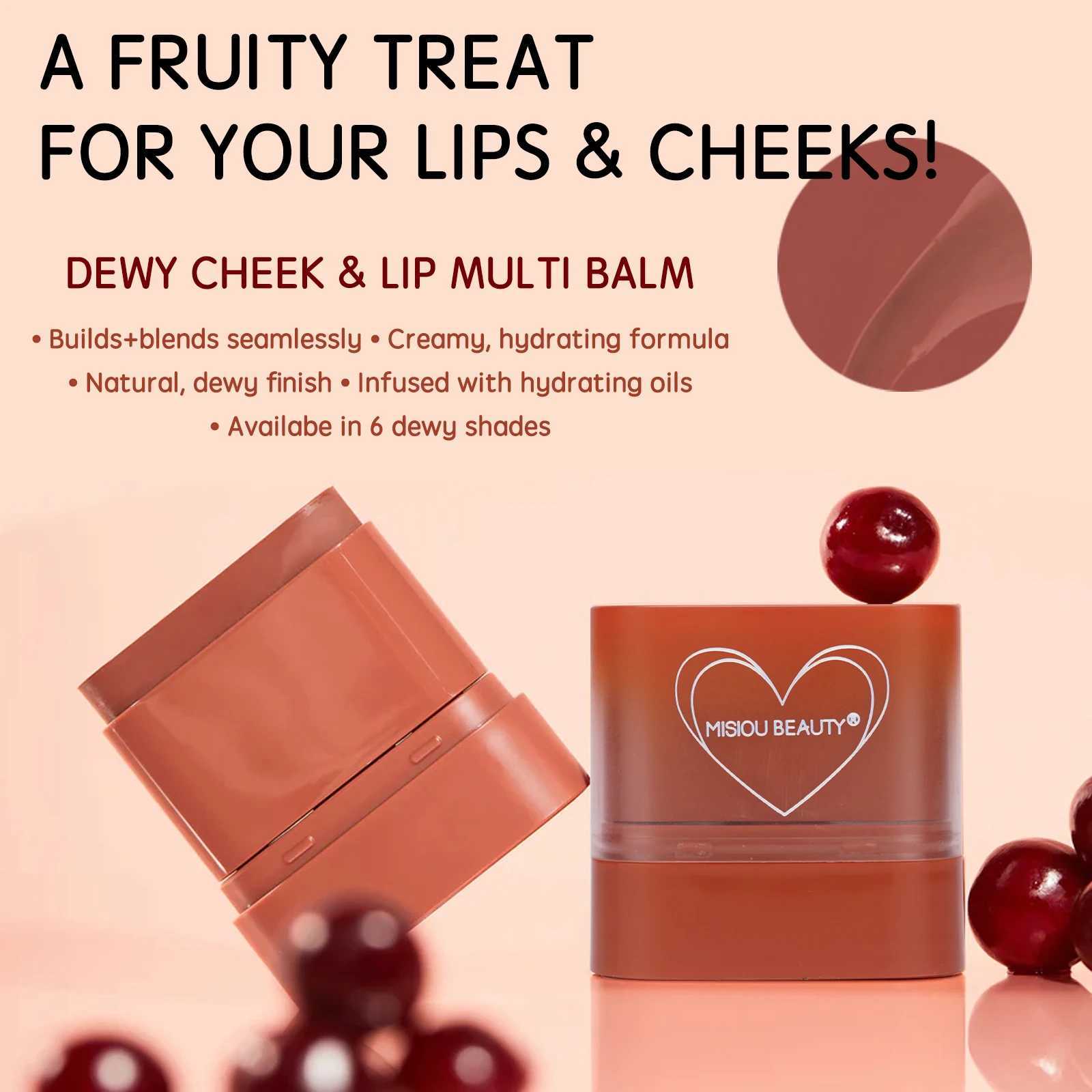Multi purpose makeup B stick 2-in-1 lipstick B and lipstick stick waterproof solid natural matte colored moisturizing stickW250220