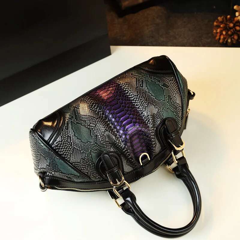 New Fashion Serpentine Women Handbags European Design Leather Ladies Shoulder Bags Female Girl Brand Crossbody Hobos Bag