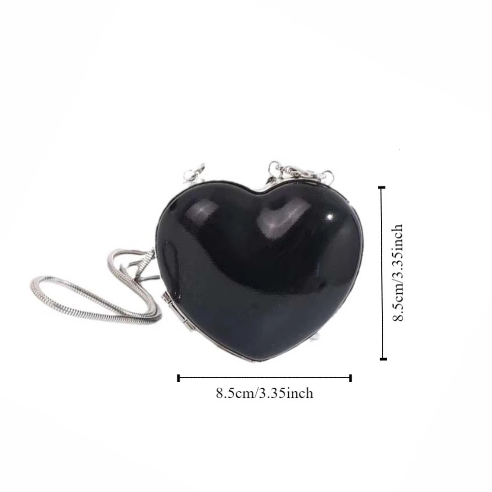 Snake Bone Chain Love Shape Crossbody Bag PU Shoulder Bag Box Shoulder Bag Crossbody Bag Large Capacity Lipstick Bag Wedding 250214