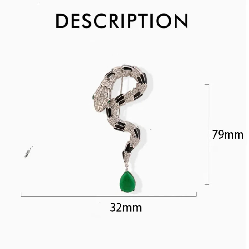 Vintage Animal Brooches Gorgeous Snake Brooch with Natural Agate for Women Men Jewelry Gift 250220