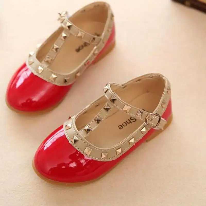 CHIldren casual shoes girls spring autumn leather shoes fashion princess baby shoes Kids girls sandals X250220