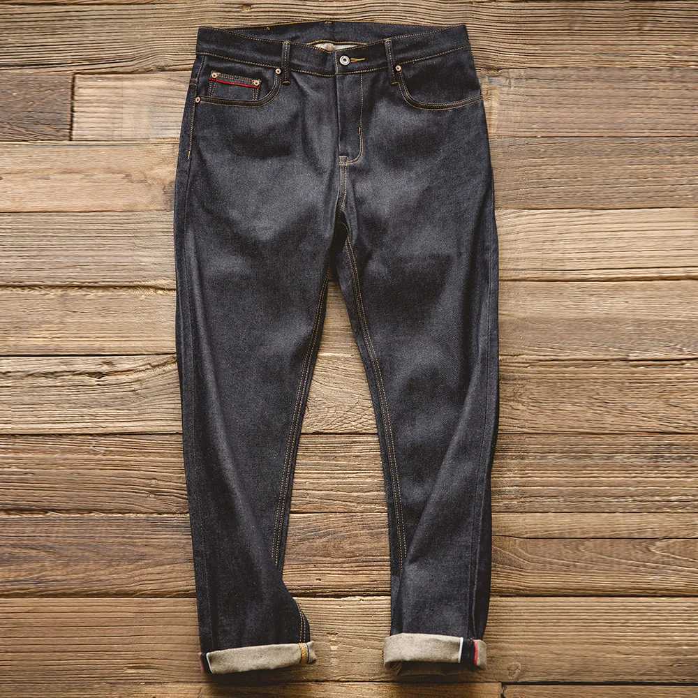 Maden Retro 11.6oz Selvedge Raw Denim Jeans Regular Fit Cotton Pants for Men with Zip Fly High Quality Versatile Trousers X250220