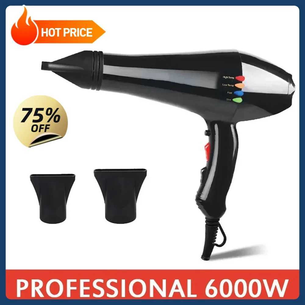 Professional 7000RPM High Speed Blow Dryer Negative Ions Hair Dryer Strong Wind 6 Gears Low Noise Styling Tools Barber/Salon W250220