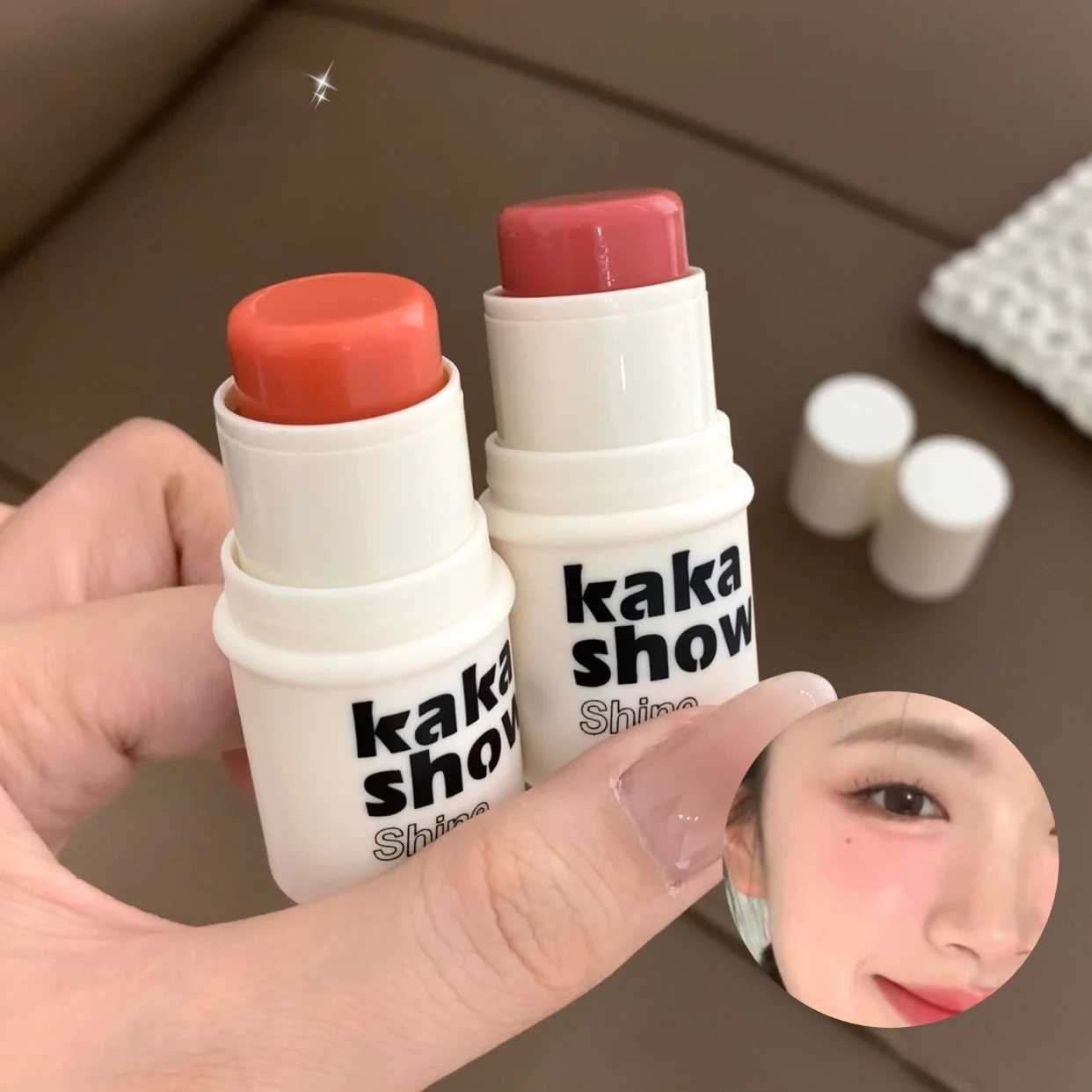 Water Gloss B Stick Makeup Pink Orange Ber Cream Shimmer Highlighter Stick LongLasting Waterproof Lip Cheek Tint PigmentW250220