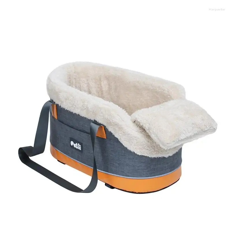 Dog Carrier Small Console Car Seat Pet Safety Cat Travel Bags With Straps Storage Pocket