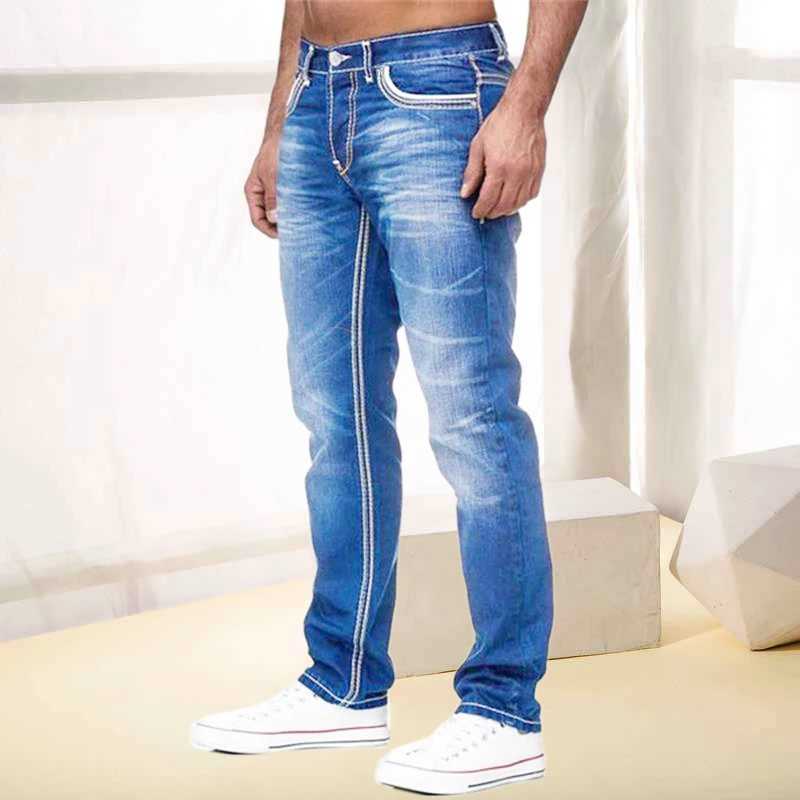 Fashion Black Slim Men Jeans Male Clothing Streetwear Daily Business Casual Trousers Solid Pockets Stretch Denim Straight Pants X250220