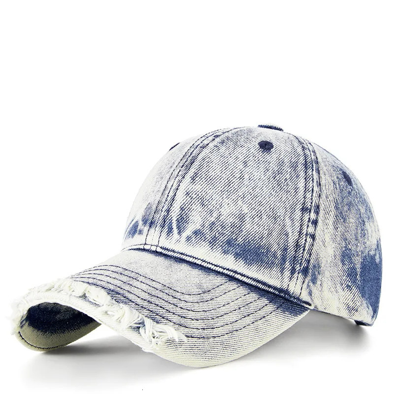 Fashion Denim Washed Vintage Baseball Hat Womens Fashion Hip Hop Snap Cap Mens Large Sun Hat 55-62cm 250214
