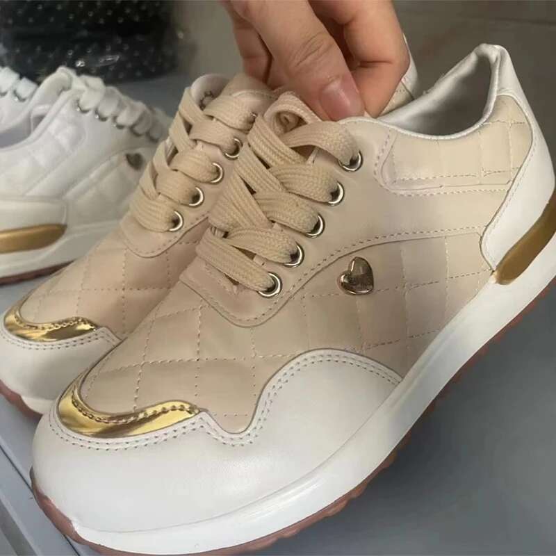 P7 2023 Women Sneakers Platform PU Leather Patchwork Casual Sport Ladies Outdoor Running Walking Shoes Atillas Mujer
