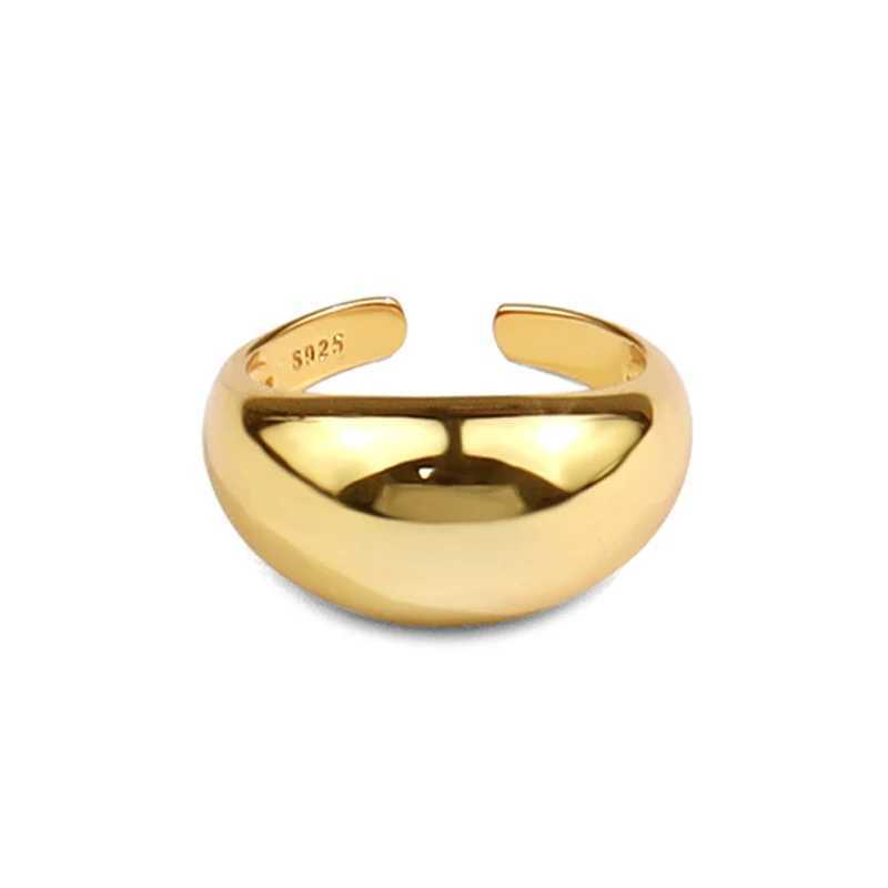 VENTFILLE 925 Sterling Silver Ring for Wen Men Smooth Geetric Finger Ring Adjustable Party Jewelry s X250220