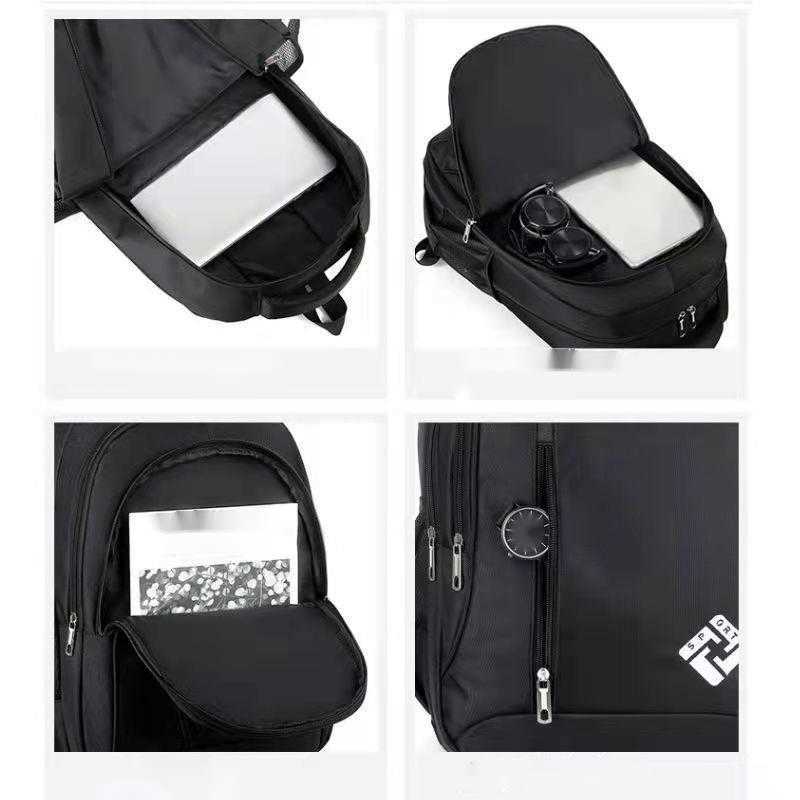 Korean Version Mens Schoolbag Capacity Junior High School Fashion Business Computer Day Backpack Travel Bag 241225