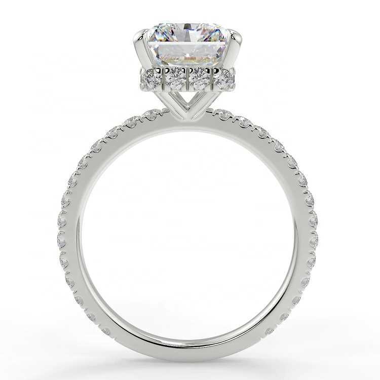 New 925 Sterling Silver 2.5cts 18K Gold Stone Ladies Engagement Wedding Ring Set Custom Women Diamond Jewelry Moissanite Ring