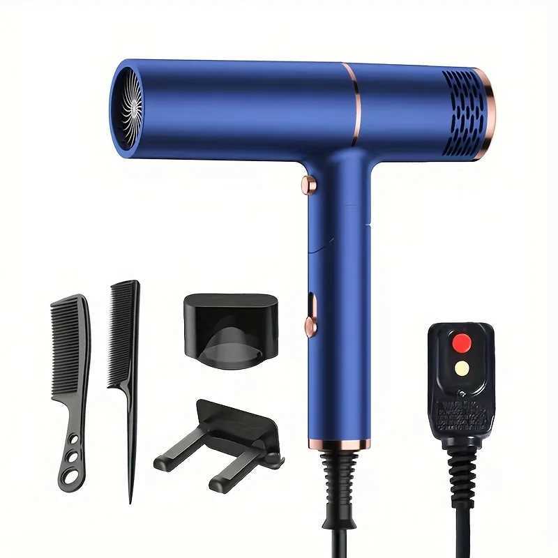 Professional Hair Dryer With Foldable Handle200W MotorHot Cold Air59.06-8.Inch Wire0VNozzle Included-Quickly Drying W250220