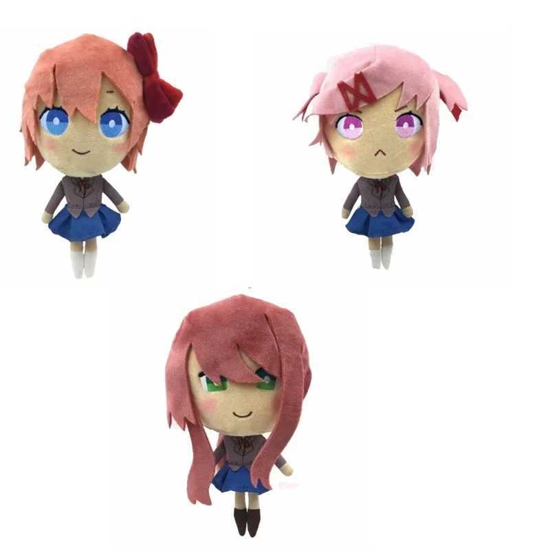 20cm Game Doki Literary Club Plush Toys Anime Cosplay Monika Natsuki Sayori Yuri Dolls W250219