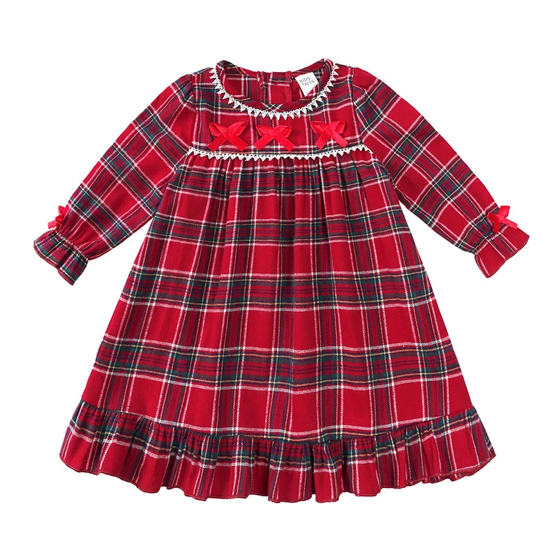 2025 Spring Pyjamas Sets Kids Girls Boys Loungewear baby Pajamas Matching Family Pjs Winter Baby Soft Velvet Plaid Dress 250219