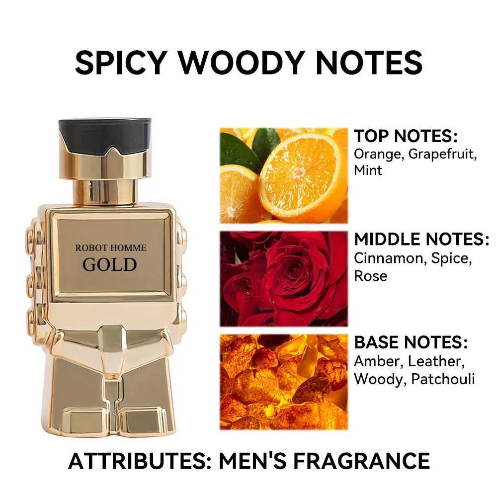30ML 1.0FL.OZ Robot Perfume for Men Eau de Toilette Spray Spicy Woody Notes Fresh and Long Lasting Mens PerfumesXJ250220