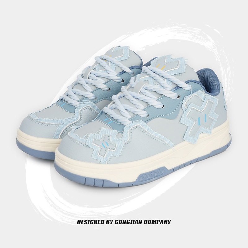 2025 Spring/summer New Bread Unique Design Thick Bottom Couple Board Contrastive Color Personalized Casual Shoes Women's Sports Shoes