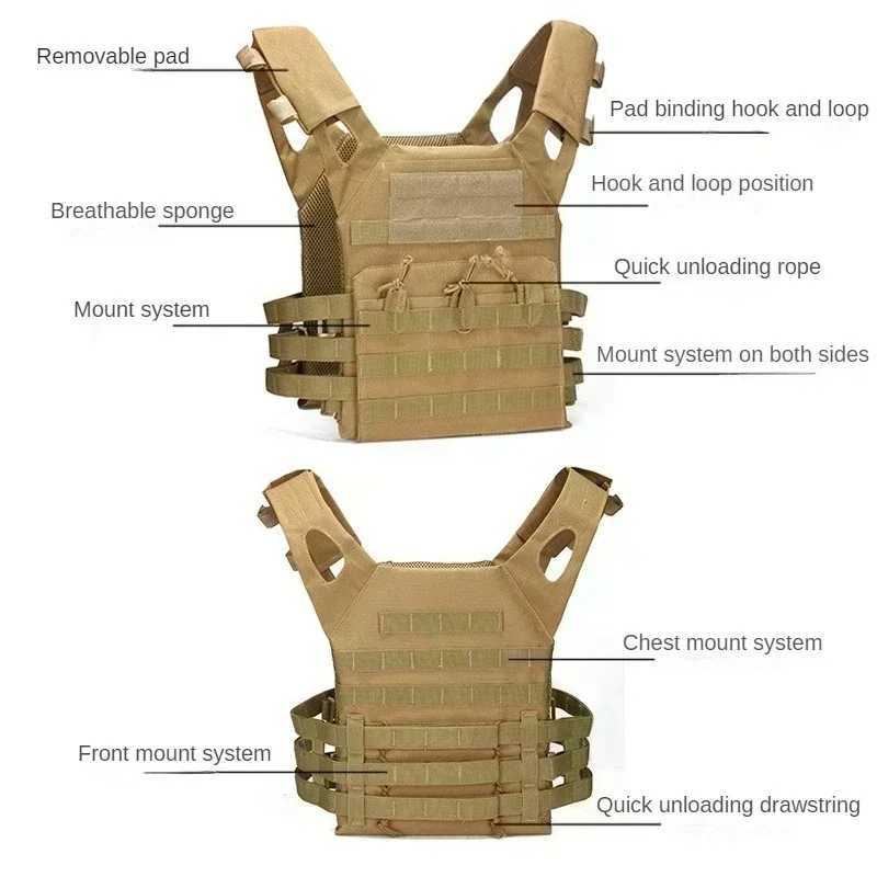 New Tactical Vest JPC Quick Release Buckle Triple Magazine Pouch Hunting Carrier Airsoft Accessory MOLLE Army CS Game Vest GearXJ250219