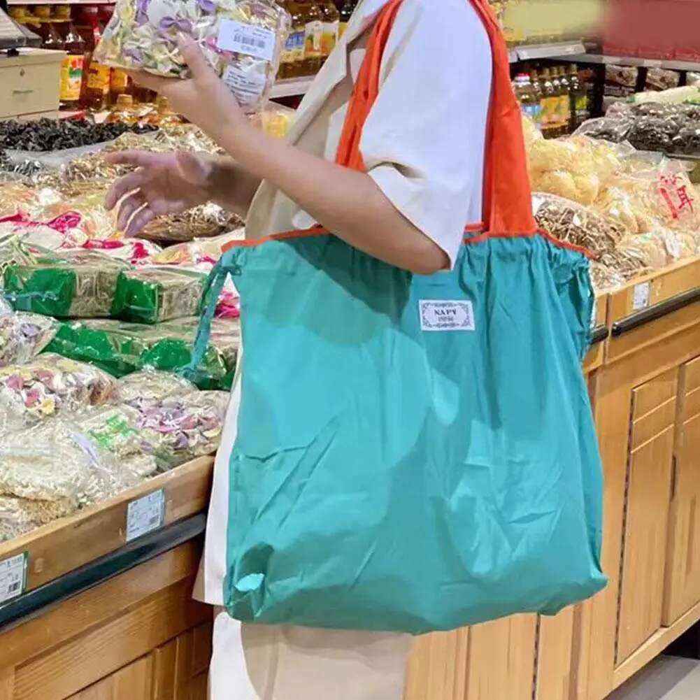 Environmentally Friendly Shopping Home Foldable One Shoulder Carrying Supermarket Grocery Bag swissmilitary