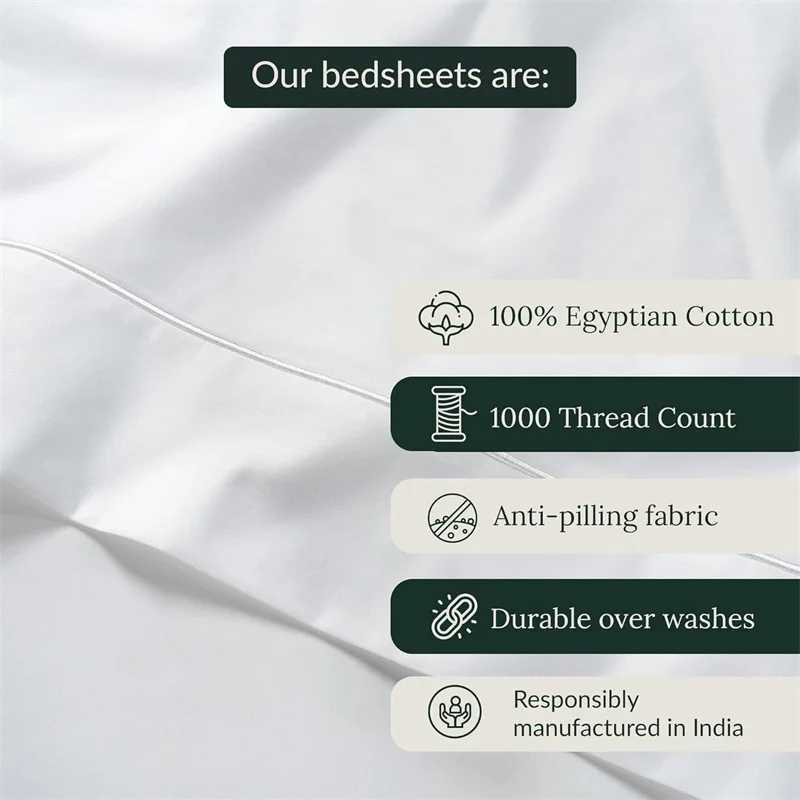 High End Egyptian Cotton Bed Sheet Set 1000TC Fitted Sheet Flat Top Sheets case Luxury Bedding Set Double King Queen Size Y250219