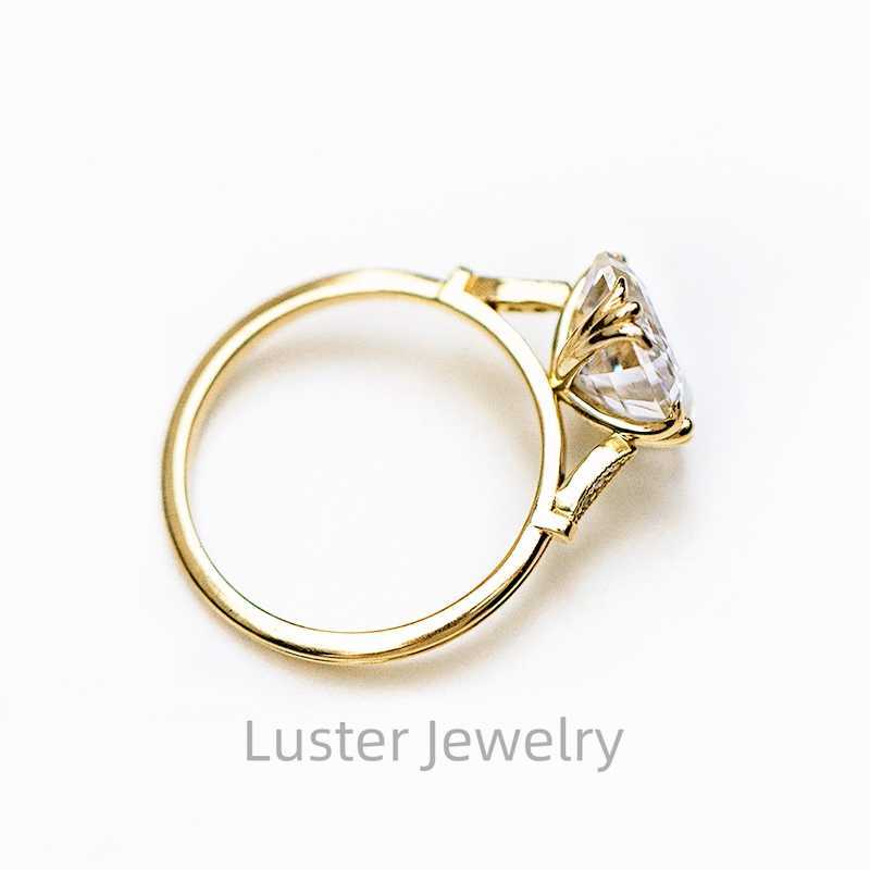 Luster Cathedral Antique Design 10k 14k 18k Yellow Gold GRA DEF 10x10mm Asscher Cut Moissanite Ring