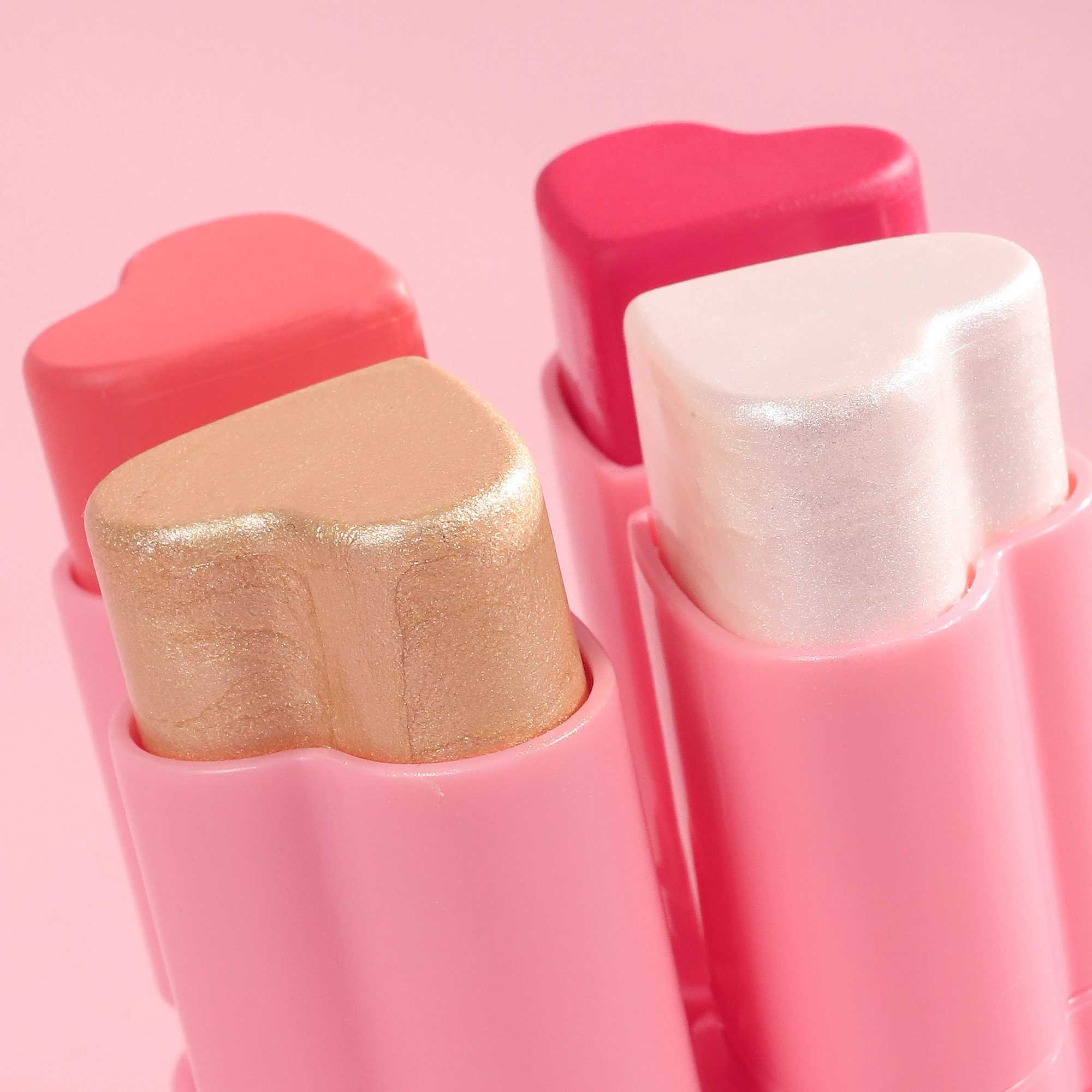 HANDAIYAN Heart Shaped Matte B Stick Shimmer Highlighter Easy to color Long Lasting Face makeup CosmeticsW250220