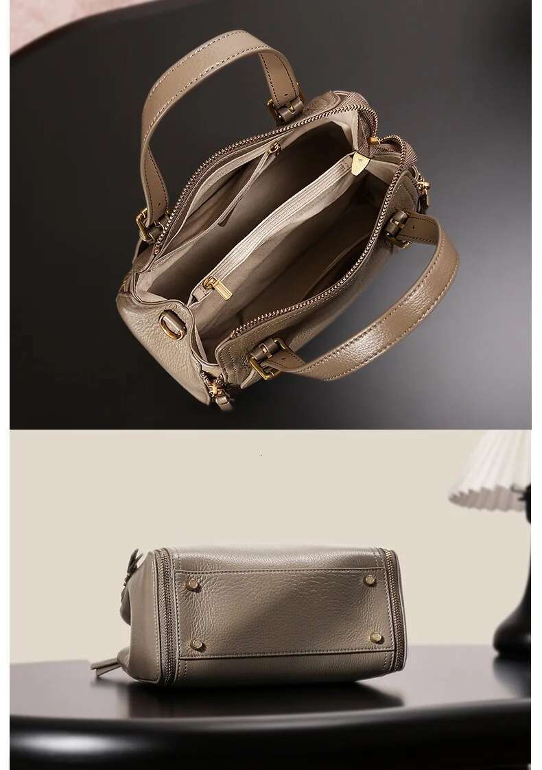 Soft Cowhide Handbag Women Winter New Genuine Leather Crossbody Fashion Shoulder Bag Classic Versatile Designer Purse