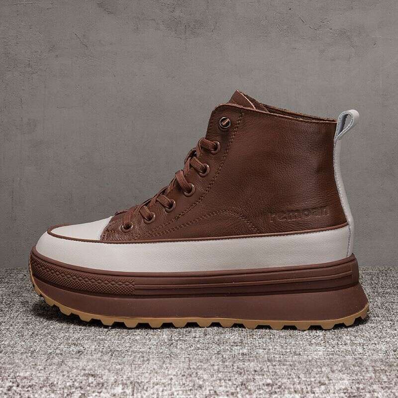 Leather Martin Women's British Style Muffin Thick-Soled Spring And Autumn Trend 2023 New All-Match Slim Short Boots