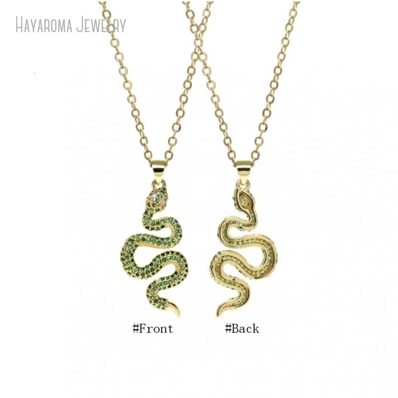 10Pcs Gold Color Invisible Setting Metal Cubic Zirconia Wholesale Chain Jewelry Animal Snake Necklace NM5 250220