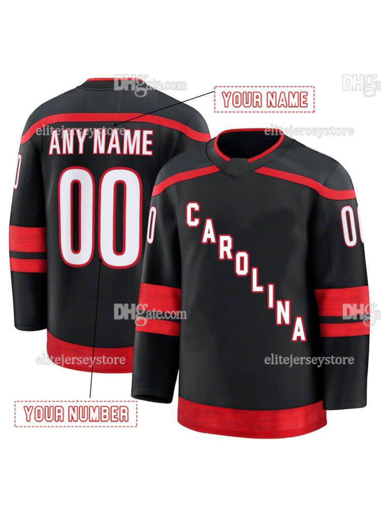 Personalized Custom Hockey Jersey Svechnikov Burns Slavin Sebastian Aho Jarvis Staal Chatfield Kotkaniemi Hall Martinook Fast Embroidered Letter Numbe