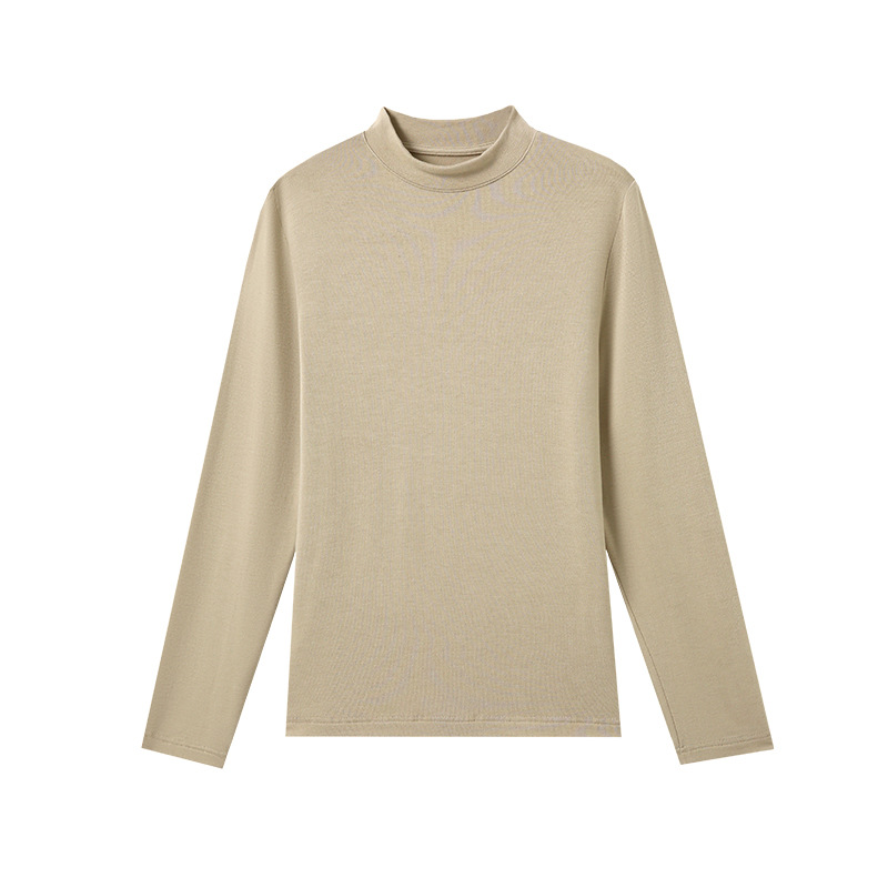 New semi-turtleneck bottoming shirt women's autumn and winter new wool warm knitted sweater high-end long-sleeved top