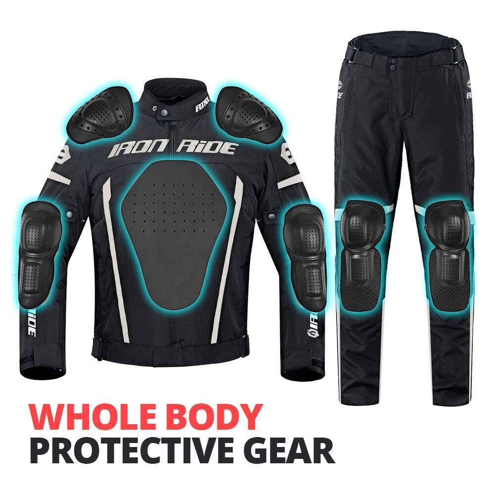 Motorcycle Jacket Wear Resistant Motorcycle Pants Men Motorcycle Jacket Anti-fall Motorcycle Protection Equipment Reflective Racing Jacket