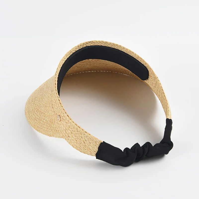 Korean Fashion Colorful Elastic Big Head Size Wide Brim Womens Elegant Sunscreen Hat Sun Visor Caps Hats Wholesale 250219