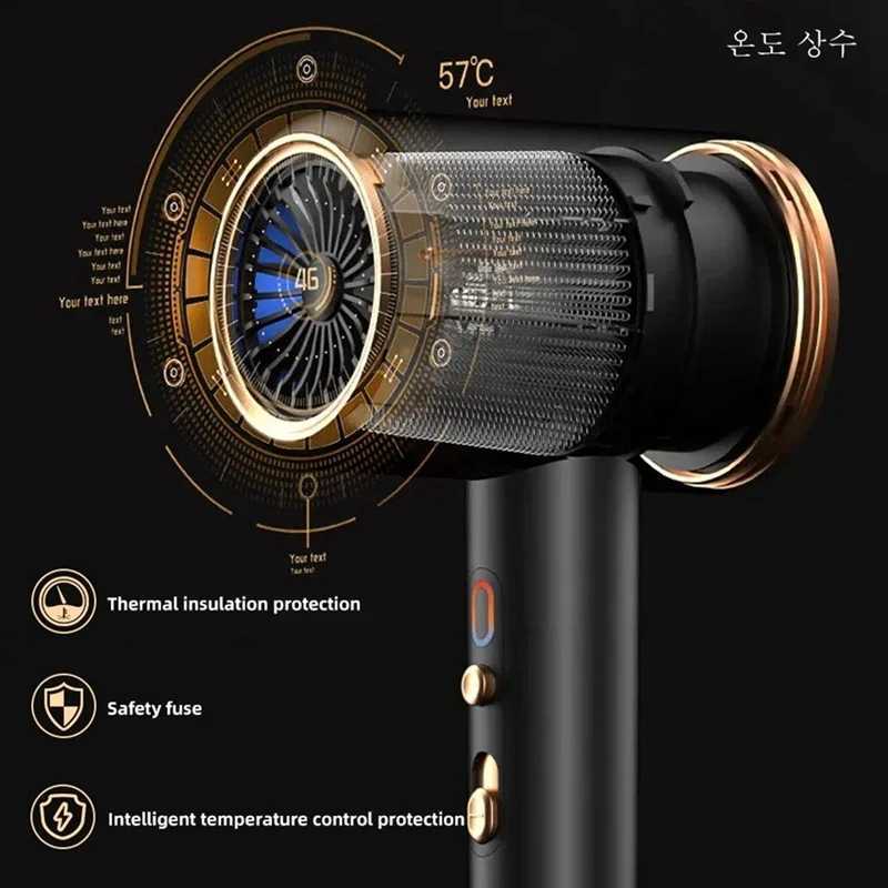 New 3Th Gear Professional Hair Dryer Negative Ionic Blow Dryer Hot Cold Wind Air Brush Hair Dryer Salon Tool W250220