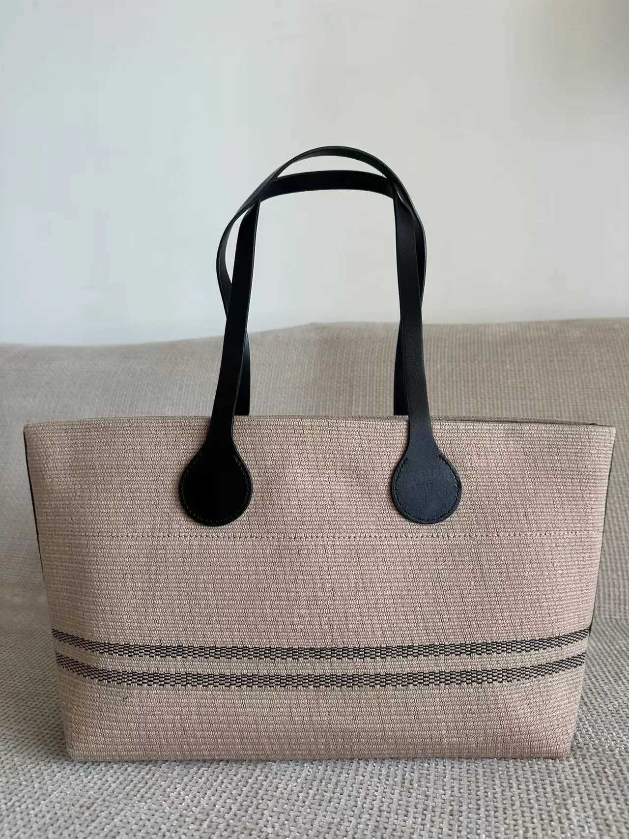 Casual summer woven cotton tote bag Z250219