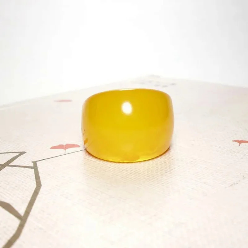 Natural Yellow Amber Ring Men Women Fine Jewelry Accessories Baltic Ambers Rings For Girlfriend Mom Gifts 250218