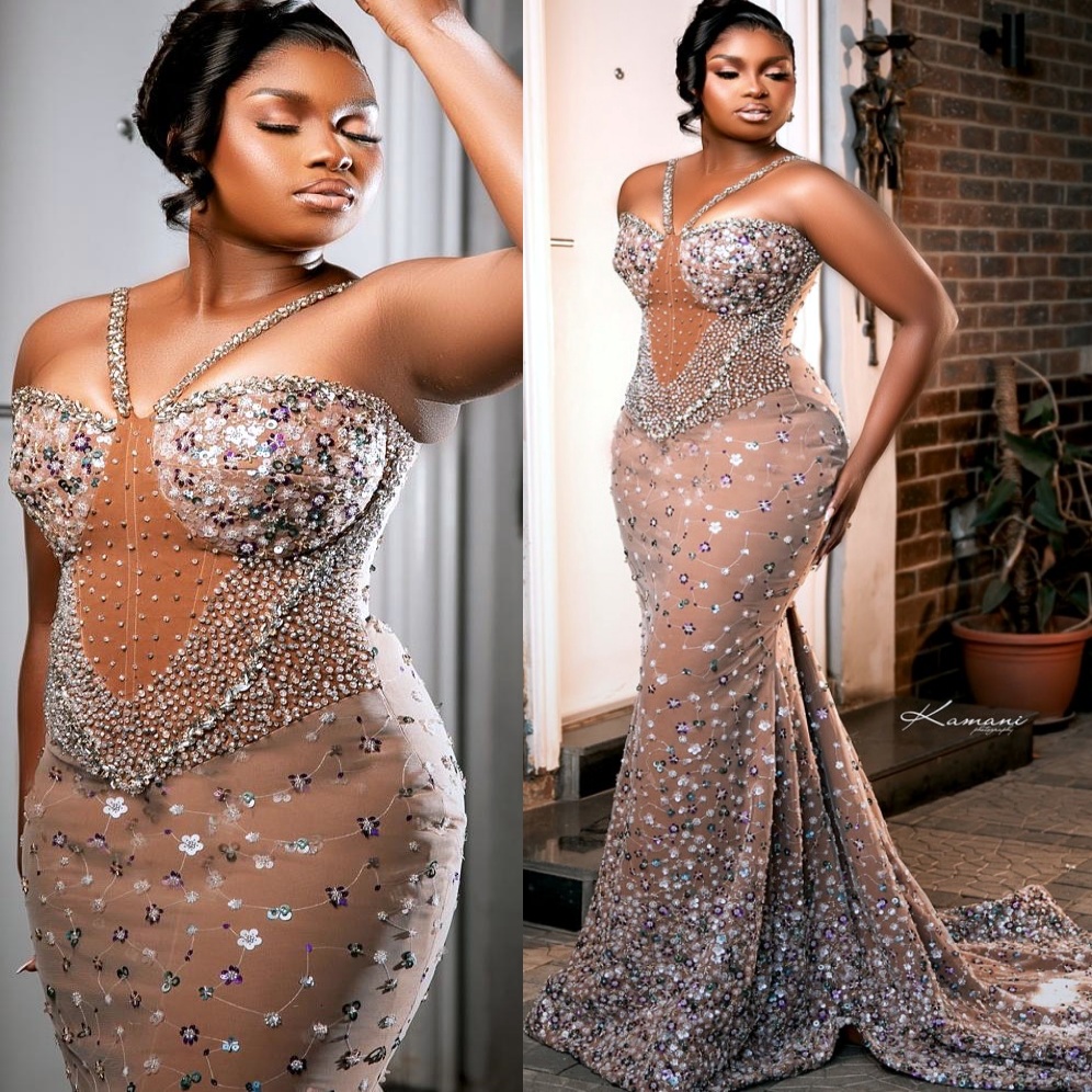 Sparkly Mermaid Prom Dresses 2025 Illusion Crystals Beaded Evening Formal Party Second Birthday Engagement Gowns Plus Size Dress For Special Occasions