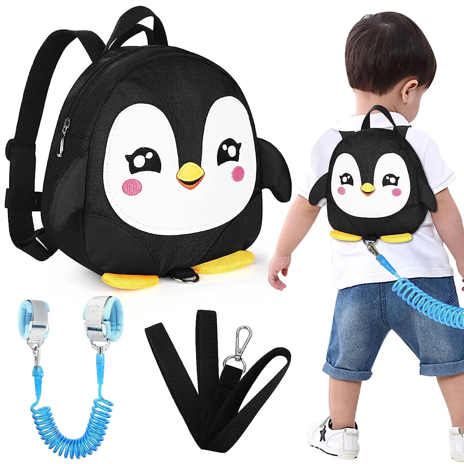 Toddler Harness Backpack Leash Cute Kid Backpacks with Anti Lost Wrist LinkPurple 250219